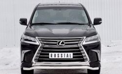 Защита переднего бампера (Ø63 мм, нержавейка) SLITKOFF Lexus LX450d J200 2-ой рестайлинг (2015-2022)