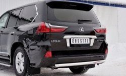 16 899 р. Защита заднего бампера (Ø63 мм, нержавейка, NOT F-SPORT/HERITAGE) SLITKOFF  Lexus LX450d  J200 - LX570  J200  с доставкой в г. Тольятти. Увеличить фотографию 4