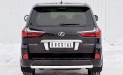 16 899 р. Защита заднего бампера (Ø63 мм, нержавейка, NOT F-SPORT/HERITAGE) SLITKOFF  Lexus LX450d  J200 - LX570  J200  с доставкой в г. Тольятти. Увеличить фотографию 1