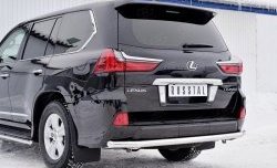 17 849 р. Защита заднего бампера (Ø63 мм, нержавейка, NOT F-SPORT/HERITAGE) SLITKOFF Lexus LX450d J200 2-ой рестайлинг (2015-2022)  с доставкой в г. Тольятти. Увеличить фотографию 4