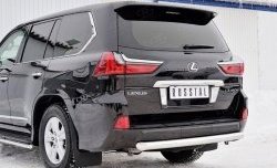 18 599 р. Защита заднего бампера (Ø76 мм, нержавейка, NOT F-SPORT/HERITAGE) SLITKOFF  Lexus LX450d  J200 - LX570  J200  с доставкой в г. Тольятти. Увеличить фотографию 4