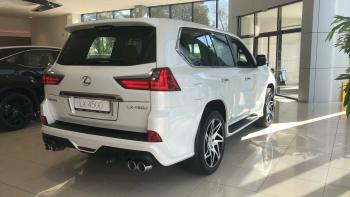 37 899 р. Юбка заднего бампера HEMMES Lexus LX450d J200 2-ой рестайлинг (2015-2022) (Неокрашенная)  с доставкой в г. Тольятти. Увеличить фотографию 2