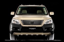 11 949 р. Накладка на передний бампер Goldman Lexus LX570 J200 дорестайлинг (2007-2012) (Неокрашенная)  с доставкой в г. Тольятти. Увеличить фотографию 2