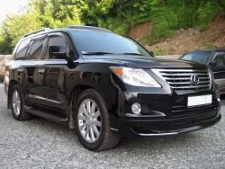 15 349 р. Накладка на передний бампер LX MODE Lexus LX570 J200 дорестайлинг (2007-2012) (Неокрашенная)  с доставкой в г. Тольятти. Увеличить фотографию 2