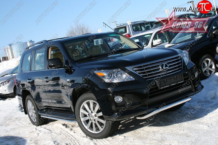 14 309 р. Защита переднего бампера Sport Package Souz-96 (d60) Lexus LX570 J200 дорестайлинг (2007-2012)  с доставкой в г. Тольятти