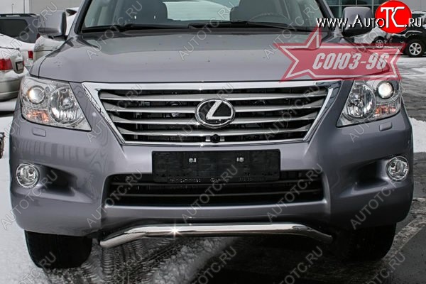 22 999 р. Защита переднего бампера Souz-96 (d60) Lexus LX570 J200 дорестайлинг (2007-2012)  с доставкой в г. Тольятти