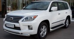 25 999 р. Защита переднего бампера (2 трубыØ76 и 63 мм, нержавейка) Russtal Lexus LX570 J200 дорестайлинг (2007-2012)  с доставкой в г. Тольятти. Увеличить фотографию 4