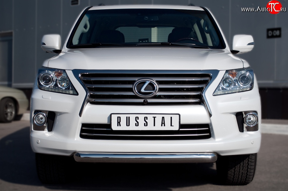 16 749 р. Одинарная защита переднего бампера SLITKOFF диаметром 76 мм Lexus LX570 J200 дорестайлинг (2007-2012)  с доставкой в г. Тольятти