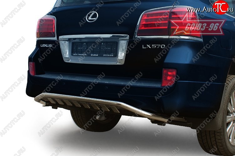 29 609 р. Защита заднего бампера Souz-96 (d60) Lexus LX570 J200 дорестайлинг (2007-2012)  с доставкой в г. Тольятти