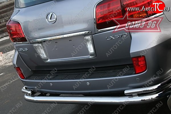 25 667 р. Двойная защита заднего бампера Souz-96 (d76/42) Lexus LX570 J200 дорестайлинг (2007-2012)  с доставкой в г. Тольятти