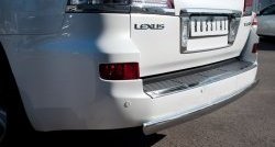 14 999 р. Защита заднего бампера (Ø75х42 мм, нержавейка) Russtal Lexus LX570 J200 дорестайлинг (2007-2012)  с доставкой в г. Тольятти. Увеличить фотографию 2