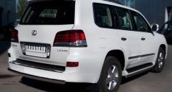 14 999 р. Защита заднего бампера (Ø75х42 мм, нержавейка) Russtal Lexus LX570 J200 дорестайлинг (2007-2012)  с доставкой в г. Тольятти. Увеличить фотографию 3