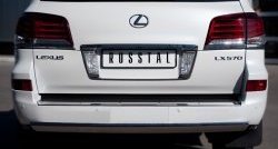 14 999 р. Защита заднего бампера (Ø75х42 мм, нержавейка) Russtal Lexus LX570 J200 дорестайлинг (2007-2012)  с доставкой в г. Тольятти. Увеличить фотографию 4