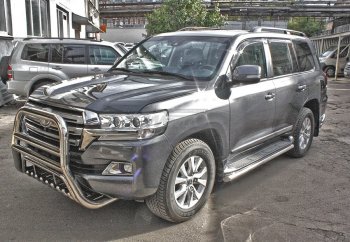 27 999 р. Защита переднего бампера WINBO (Ø76 мм, нержавейка) Lexus LX570 J200 дорестайлинг (2007-2012)  с доставкой в г. Тольятти. Увеличить фотографию 2