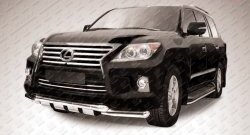 Двойная защита с зубьями d76 мм Slitkoff Lexus LX570 J200 1-ый рестайлинг (2012-2015)