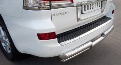 20 949 р. Защита заднего бампера (2 трубы Ø76 и 42 мм, нержавейка) SLITKOFF Lexus LX570 J200 1-ый рестайлинг (2012-2015)  с доставкой в г. Тольятти. Увеличить фотографию 2