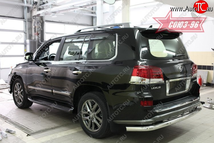 5 849 р. Защита заднего бампера Sport Souz-96 (d76) Lexus LX570 J200 1-ый рестайлинг (2012-2015)  с доставкой в г. Тольятти