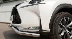 17 949 р. Защита переднего бампера (Ø63 мм волна, нержавейка, F-SPORT) SLITKOFF Lexus NX200T Z10 (2014-2017)  с доставкой в г. Тольятти. Увеличить фотографию 3