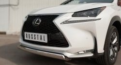 17 299 р. Защита переднего бампера (Ø75х42 мм, нержавейка, F-SPORT) Russtal Lexus NX200T Z10 (2014-2017)  с доставкой в г. Тольятти. Увеличить фотографию 2