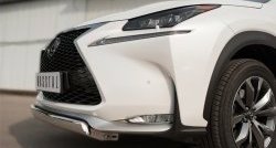 17 299 р. Защита переднего бампера (Ø75х42 мм, нержавейка, F-SPORT) Russtal Lexus NX200T Z10 (2014-2017)  с доставкой в г. Тольятти. Увеличить фотографию 3