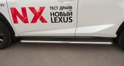 24 749 р. Широкая защита порогов F SPORT Russtal Lexus NX200T Z10 (2014-2017) (Текстура поверхности листа №1)  с доставкой в г. Тольятти. Увеличить фотографию 3