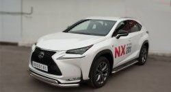 24 749 р. Широкая защита порогов F SPORT Russtal Lexus NX200T Z10 (2014-2017) (Текстура поверхности листа №1)  с доставкой в г. Тольятти. Увеличить фотографию 7