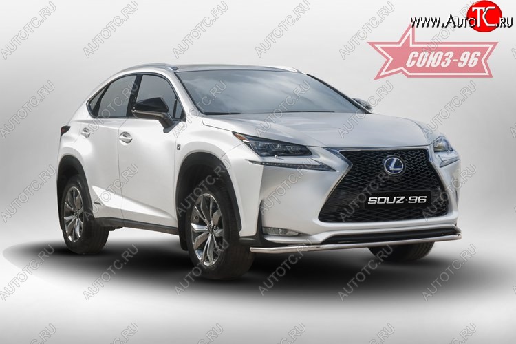 14 264 р. Защита переднего бампера одинарная Souz-96 (d42). Lexus NX200T Z10 (2014-2017)  с доставкой в г. Тольятти