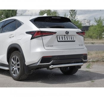 19 849 р. Защита заднего бампера (Ø63 мм, нержавейка) SLITKOFF Lexus NX300h Z10 дорестайлинг (2014-2017)  с доставкой в г. Тольятти. Увеличить фотографию 3