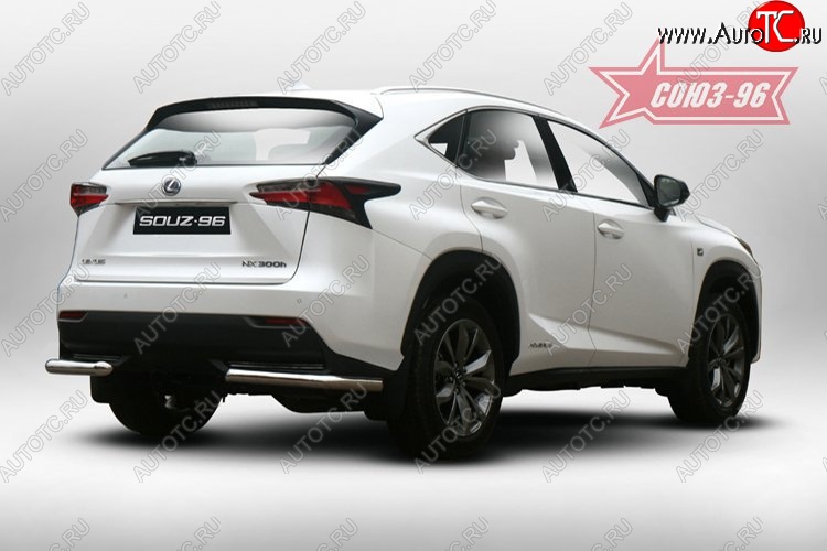 11 519 р. Защита заднего бампера из двух боковых уголков (d60) Souz-96 Lexus NX300h Z10 дорестайлинг (2014-2017)  с доставкой в г. Тольятти