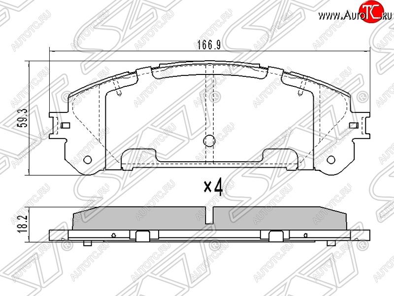 949 р. Колодки тормозные SAT (передние)  Lexus RX350  AL10 - RX450H  AL10  с доставкой в г. Тольятти