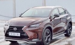 14 999 р. Защита переднего бампера (Ø42 мм, волна, нержавейка) SLITKOFF  Lexus NX200  Z10 (2014-2017) дорестайлинг  с доставкой в г. Тольятти. Увеличить фотографию 2