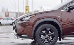 14 999 р. Защита переднего бампера (Ø42 мм, волна, нержавейка) SLITKOFF  Lexus NX200  Z10 (2014-2017) дорестайлинг  с доставкой в г. Тольятти. Увеличить фотографию 3