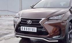 14 999 р. Защита переднего бампера (Ø42 мм, волна, нержавейка) SLITKOFF Lexus NX200 Z10 дорестайлинг (2014-2017)  с доставкой в г. Тольятти. Увеличить фотографию 4