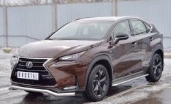 16 949 р. Защита переднего бампера (Ø63 мм волна, нержавейка) SLITKOFF Lexus NX200 Z10 дорестайлинг (2014-2017)  с доставкой в г. Тольятти. Увеличить фотографию 2