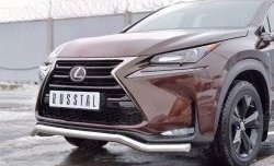 16 949 р. Защита переднего бампера (Ø63 мм волна, нержавейка) SLITKOFF Lexus NX200 Z10 дорестайлинг (2014-2017)  с доставкой в г. Тольятти. Увеличить фотографию 4