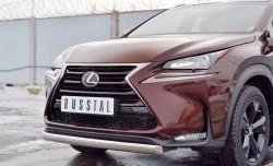 11 249 р. Защита переднего бампера (Ø75х42 мм, нержавейка) Russtal Lexus NX200 Z10 дорестайлинг (2014-2017)  с доставкой в г. Тольятти. Увеличить фотографию 4