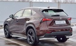 18 499 р. Защита заднего бампера (Ø63 мм уголки, нержавейка) SLITKOFF Lexus NX200 Z10 дорестайлинг (2014-2017)  с доставкой в г. Тольятти. Увеличить фотографию 2