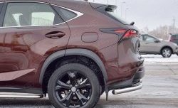 18 499 р. Защита заднего бампера (Ø63 мм уголки, нержавейка) SLITKOFF Lexus NX200 Z10 дорестайлинг (2014-2017)  с доставкой в г. Тольятти. Увеличить фотографию 3