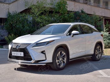 18 299 р. Защита переднего бампера (Ø42 мм, нержавейка, кроме F-Sport) SLITKOFF Lexus RX350L AL20 рестайлинг (2019-2022)  с доставкой в г. Тольятти. Увеличить фотографию 2