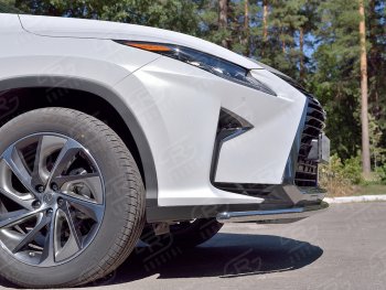 18 299 р. Защита переднего бампера (Ø42 мм, нержавейка, кроме F-Sport) SLITKOFF Lexus RX350L AL20 рестайлинг (2019-2022)  с доставкой в г. Тольятти. Увеличить фотографию 3