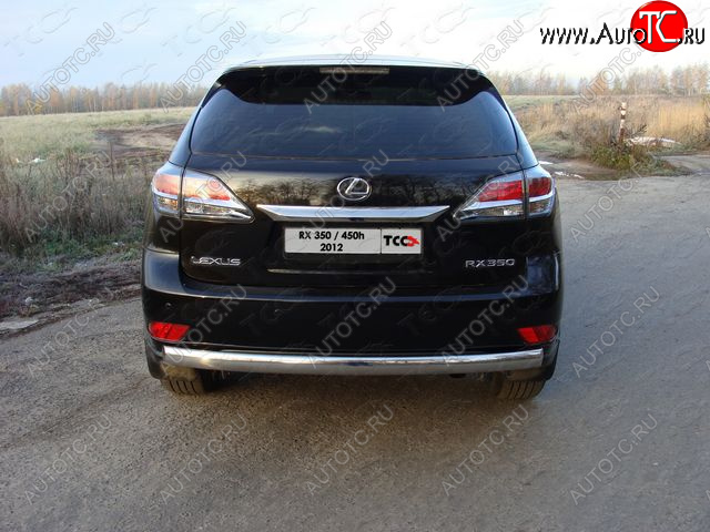 26 999 р. Защита заднего бампера (овальная) ТСС (нержавейка d75х42 мм)  Lexus RX350  AL10 (2012-2015) рестайлинг  с доставкой в г. Тольятти