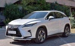 15 249 р. Защита переднего бампера (Ø42 мм, нержавейка) SLITKOFF Lexus RX 200T AL20 дорестайлинг (2015-2017)  с доставкой в г. Тольятти. Увеличить фотографию 2