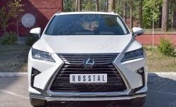 Защита переднего бампера (Ø42 мм, нержавейка) SLITKOFF Lexus RX 200T AL20 дорестайлинг (2015-2017)