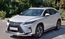 16 949 р. Защита переднего бампера (Ø63 мм, нержавейка) SLITKOFF Lexus RX 200T AL20 дорестайлинг (2015-2017)  с доставкой в г. Тольятти. Увеличить фотографию 2