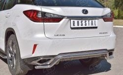 18 999 р. Защита заднего бампера (Ø42 мм волна, нержавейка) SLITKOFF Lexus RX 200T AL20 дорестайлинг (2015-2017)  с доставкой в г. Тольятти. Увеличить фотографию 3