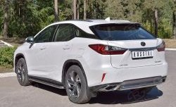 16 949 р. Защита заднего бампера (Ø63 мм, окрашенная) SLITKOFF Lexus RX 200T AL20 дорестайлинг (2015-2017)  с доставкой в г. Тольятти. Увеличить фотографию 2