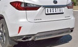 15 649 р. Защита заднего бампера (Ø75x42 мм, нержавейка) Russtal Lexus RX 200T AL20 дорестайлинг (2015-2017)  с доставкой в г. Тольятти. Увеличить фотографию 3