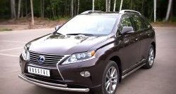 14 349 р. Защита переднего бампера (2 трубыØ63 и 42 мм, нержавейка) SLITKOFF Lexus RX350 AL10 дорестайлинг (2008-2012)  с доставкой в г. Тольятти. Увеличить фотографию 3