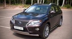 24 999 р. Защита переднего бампера (2 трубыØ75х42 мм, нержавейка) Russtal Lexus RX270 AL10 дорестайлинг (2010-2012)  с доставкой в г. Тольятти. Увеличить фотографию 4