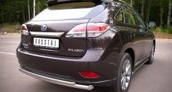 17 799 р. Защита заднего бампера (Ø63 и 42 мм, нержавейка) SLITKOFF Lexus RX270 AL10 дорестайлинг (2010-2012)  с доставкой в г. Тольятти. Увеличить фотографию 4